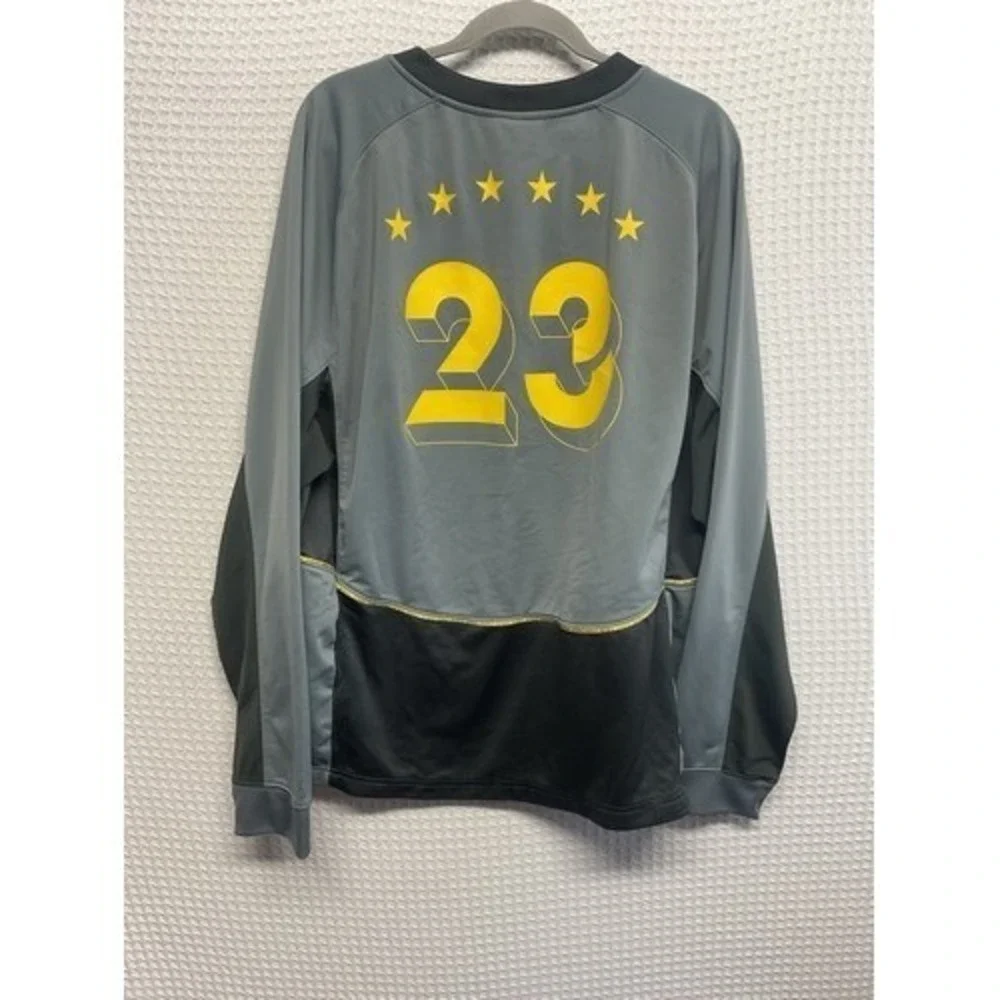 Jordan Legacy AJ4 Gray Logo Long Sleeve T-Shirt Top Men 2XL Thailand